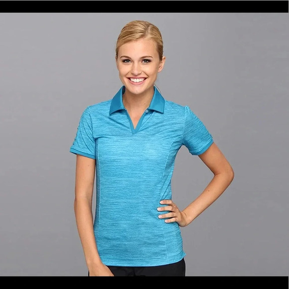 Adidas Puremotion Pleates  Sleeve Polo Tee, size XL - Picture 2 of 10